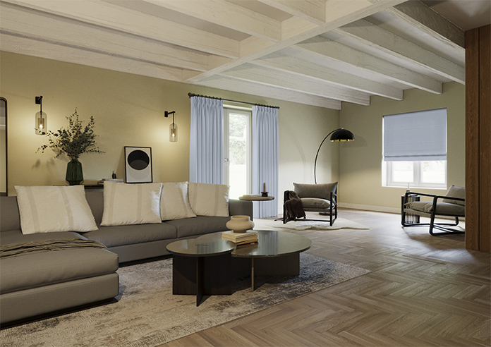 Windermere, Powder Blue - Twist&Fit Roman Blind - Image 7